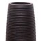 Brown Decorative Contemporary Mango Wood Ribbed Design Round Vase